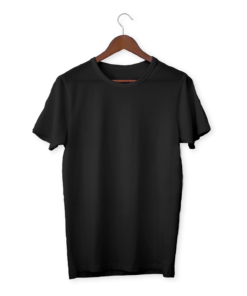 Black Color Cotton T-Shirt For Men